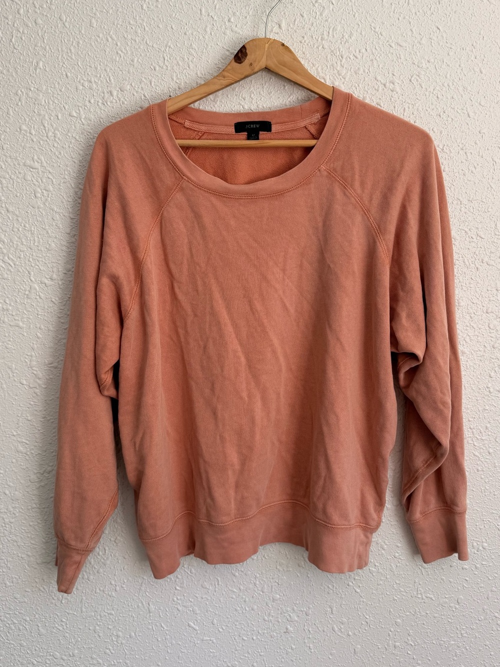 J Crew nude peach sunfaded vintage crewneck sweatshirt M